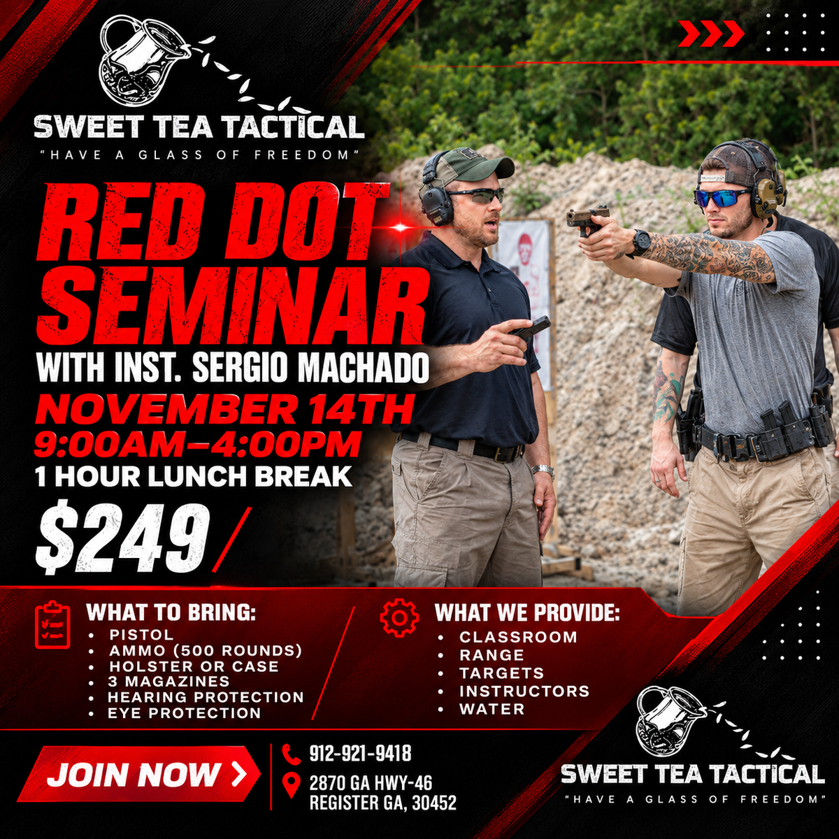 RED DOT SEMINAR - NOV 14th - 9AM/4PM